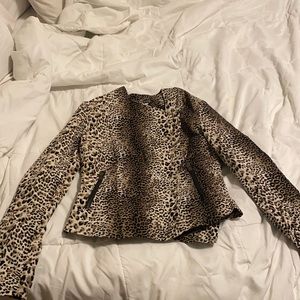 Fun cheetah blouse/blazer